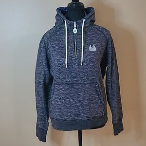 TABLEAU Hoodie, 3/4 Zip, Heathered Grey, Unisex, Size Small
